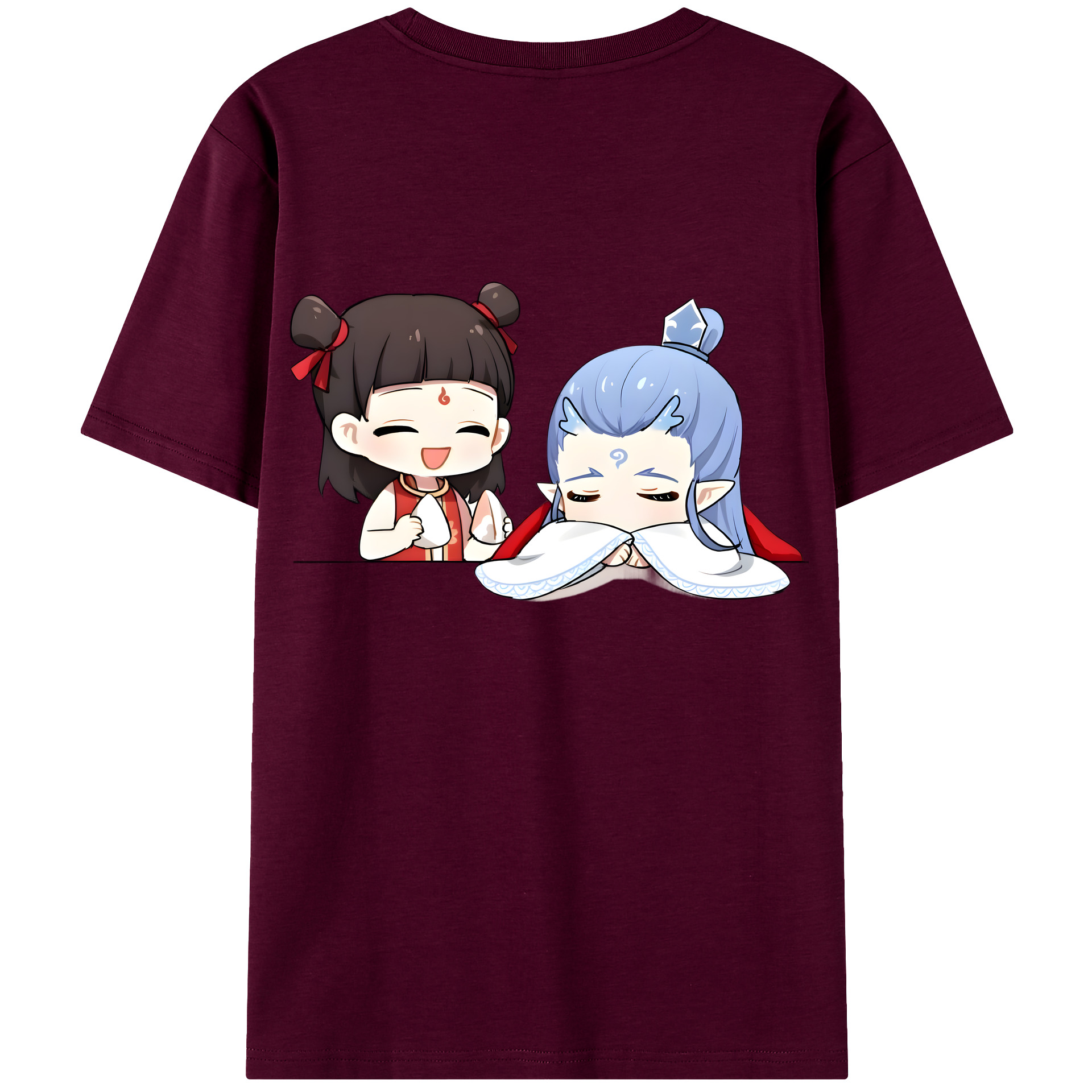 （画像用） Ne Zha 2 ナタ 魔童の大暴れ レディース半袖Tシャツ(バックプリント)